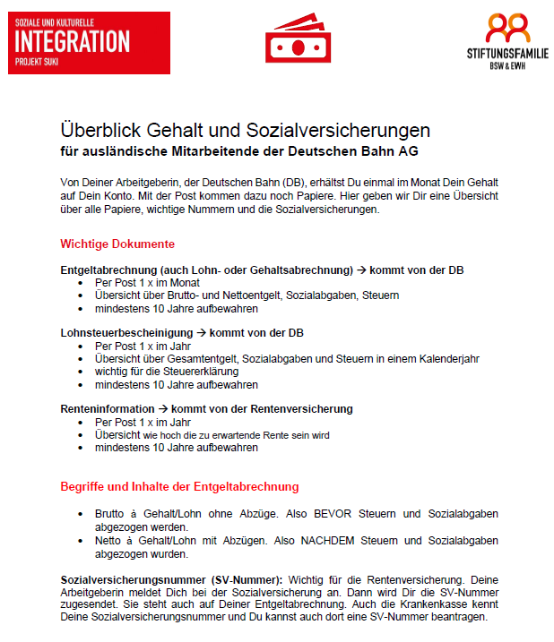 Infoblatt SUKI Gehalt und Abgaben